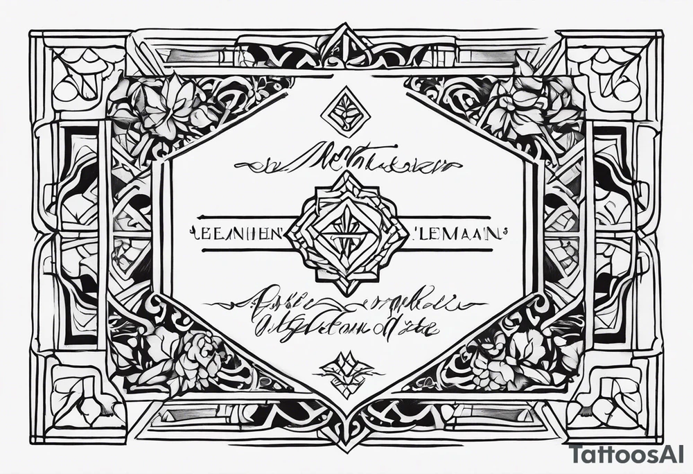 I want to combine elements that represent my mother's last name, which originates from Lebanon, and my father's last name which is German tattoo idea