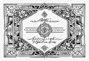 I want to combine elements that represent my mother's last name, which originates from Lebanon, and my father's last name which is German tattoo idea