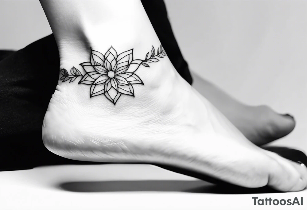feminine ankle bracelet tattoo tattoo idea