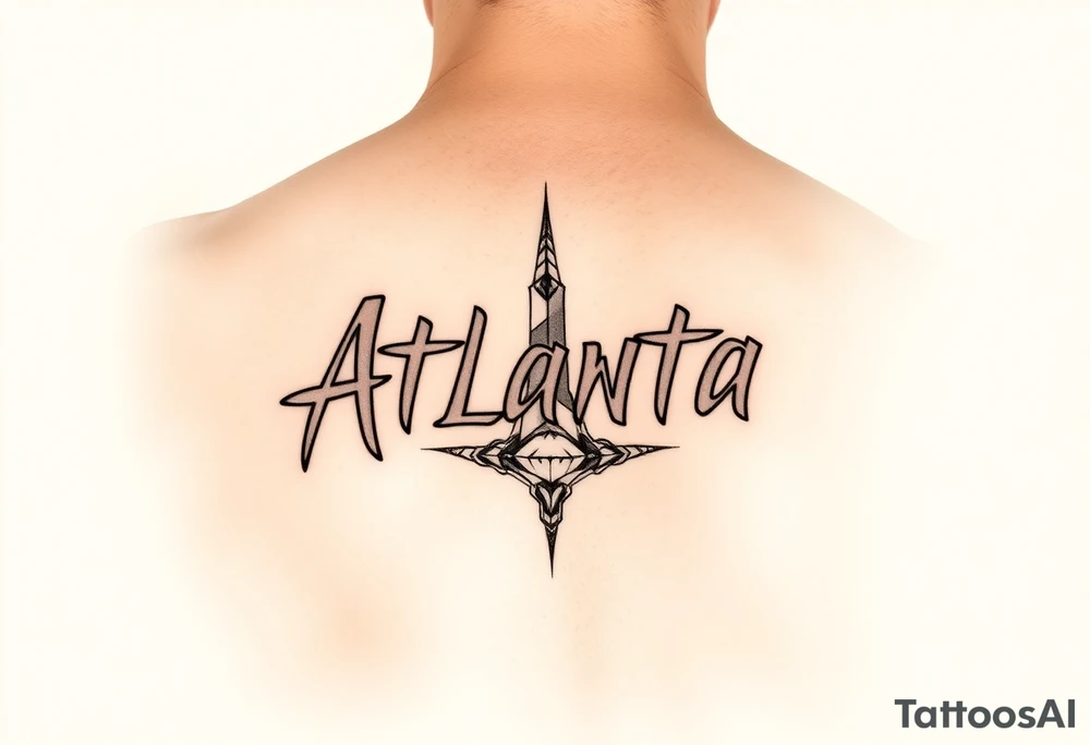 Atlanta themed leg sleeve tattoo idea