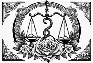 i want a libra holding on side the brain and on the other side the heart tattoo idea