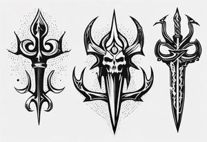 poseidons trident tattoo idea