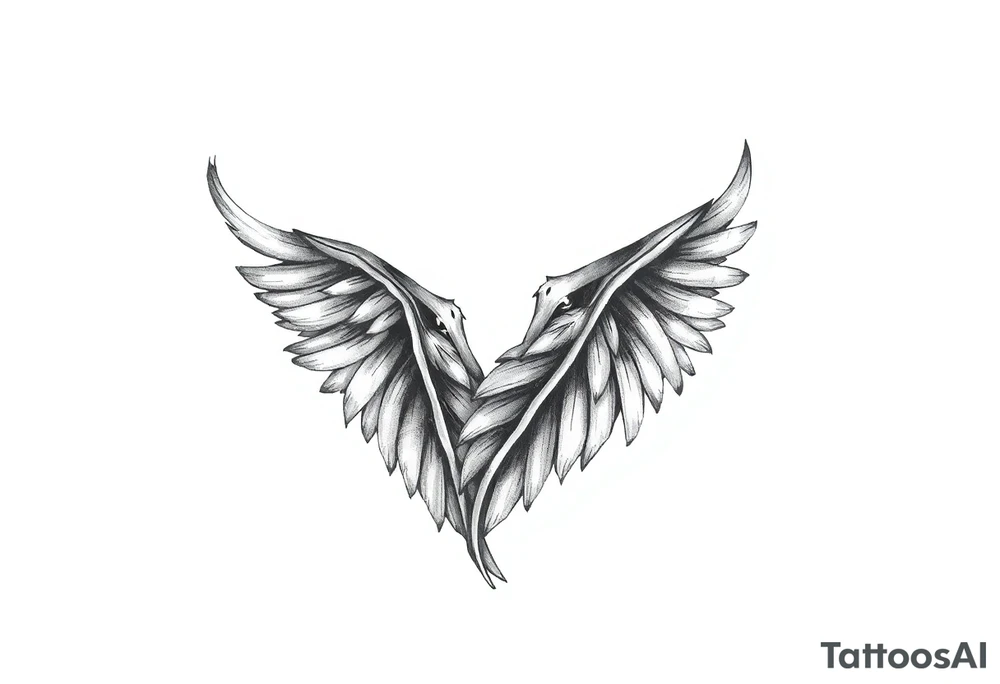 TWO FEATHERS tattoo idea