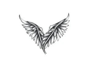 TWO FEATHERS tattoo idea