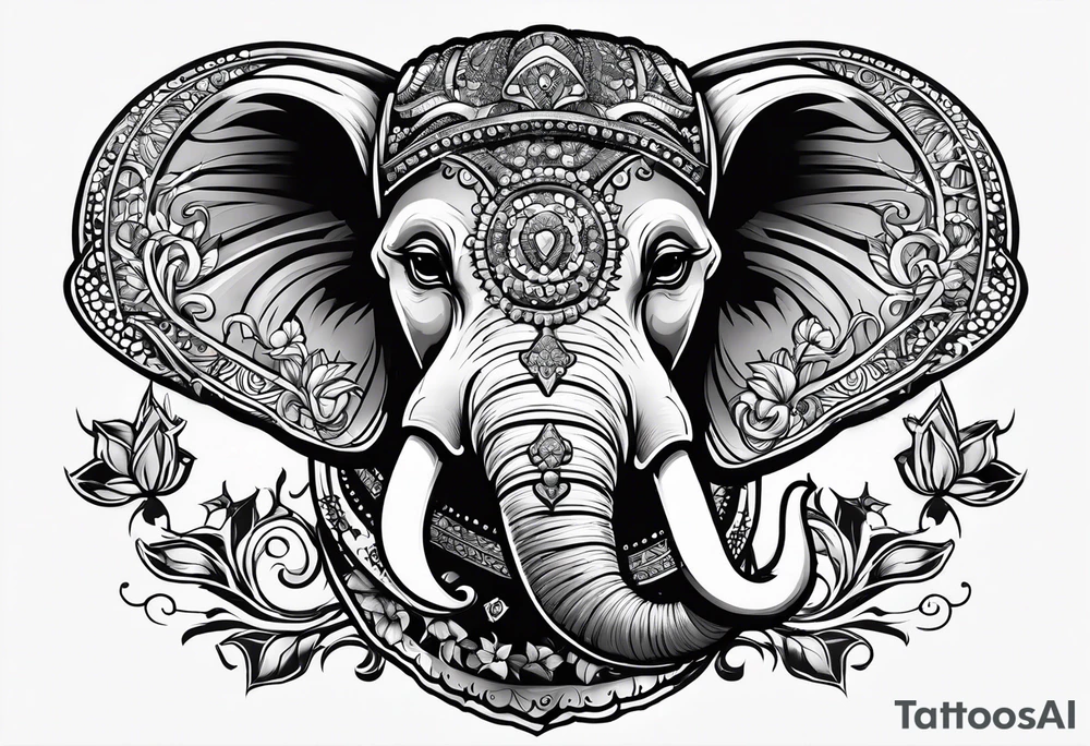 roller derby elephant tattoo idea