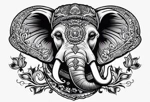 roller derby elephant tattoo idea