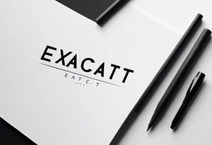Make a tattoo in a simple letter type with the word "Exact" tattoo idea