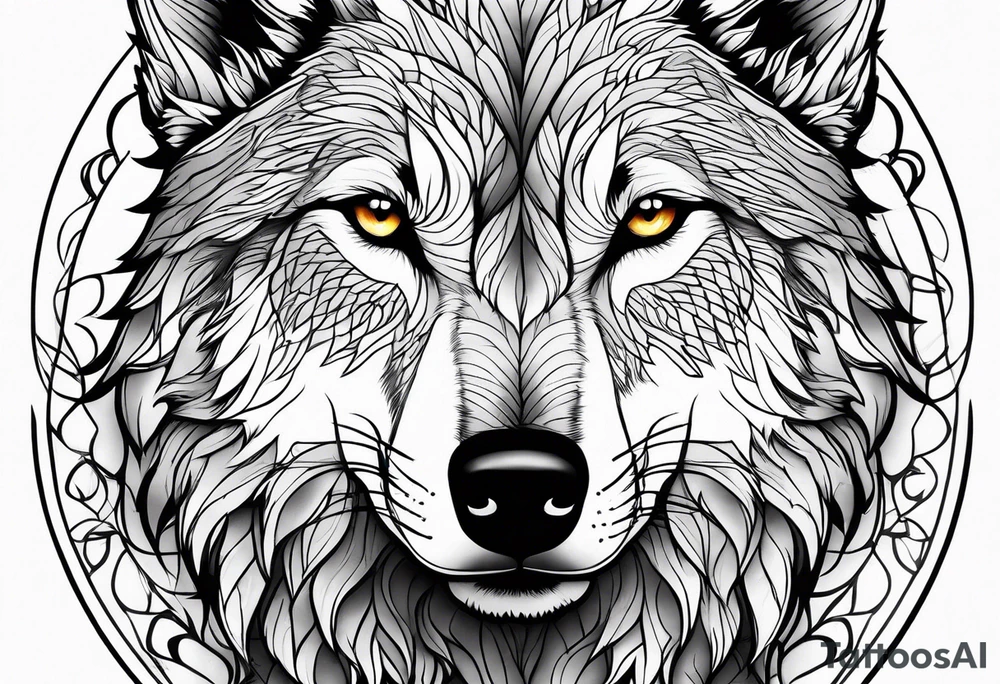 Wolf tattoo idea