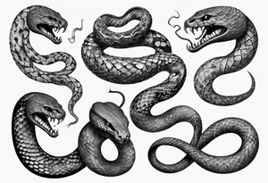 Snake covered in mos tattoo idea