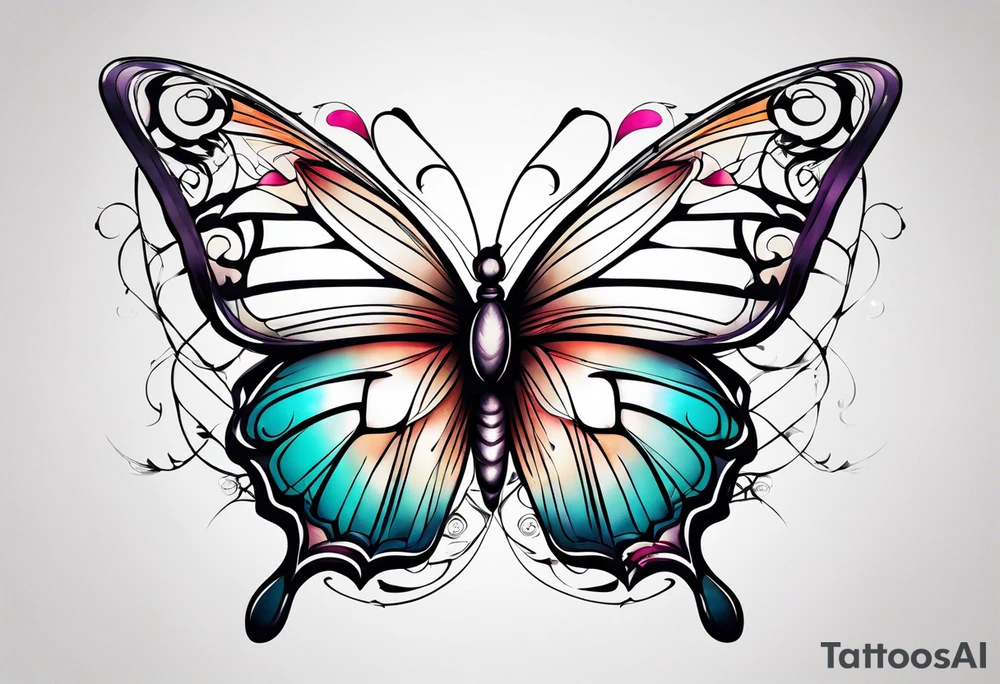 Butterflies tattoo idea