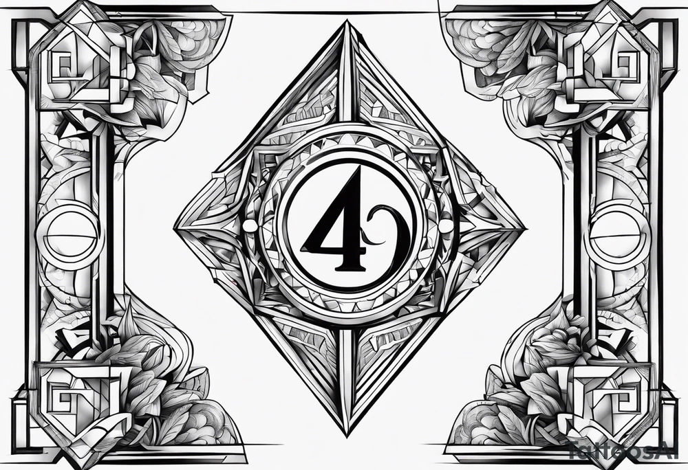 Numbers 444 tattoo idea