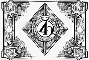 Numbers 444 tattoo idea