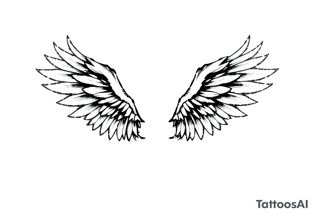 Infinity Loop made of wings white tattoo idea