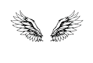 Infinity Loop made of wings white tattoo idea