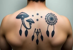 Mushrooms dreamcatcher
Stars tattoo idea