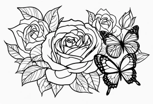 Roses, butterflies, quotes tattoo idea