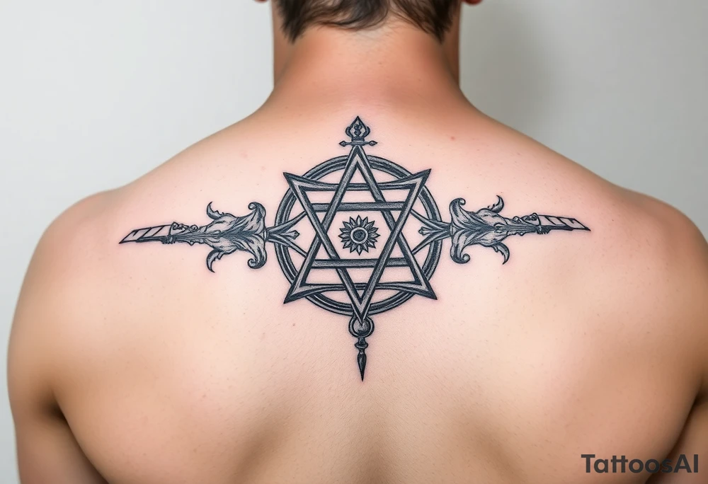 Ambigram of memento mori and gam ze yaavor tattoo idea