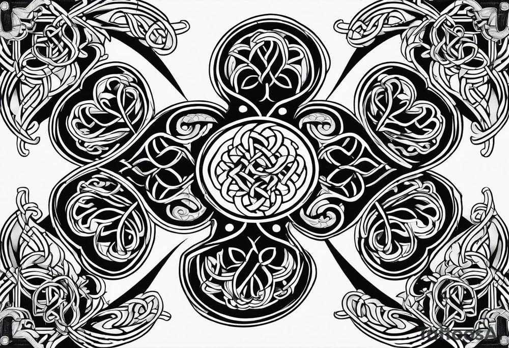 4 leaf clover celtic tattoo idea