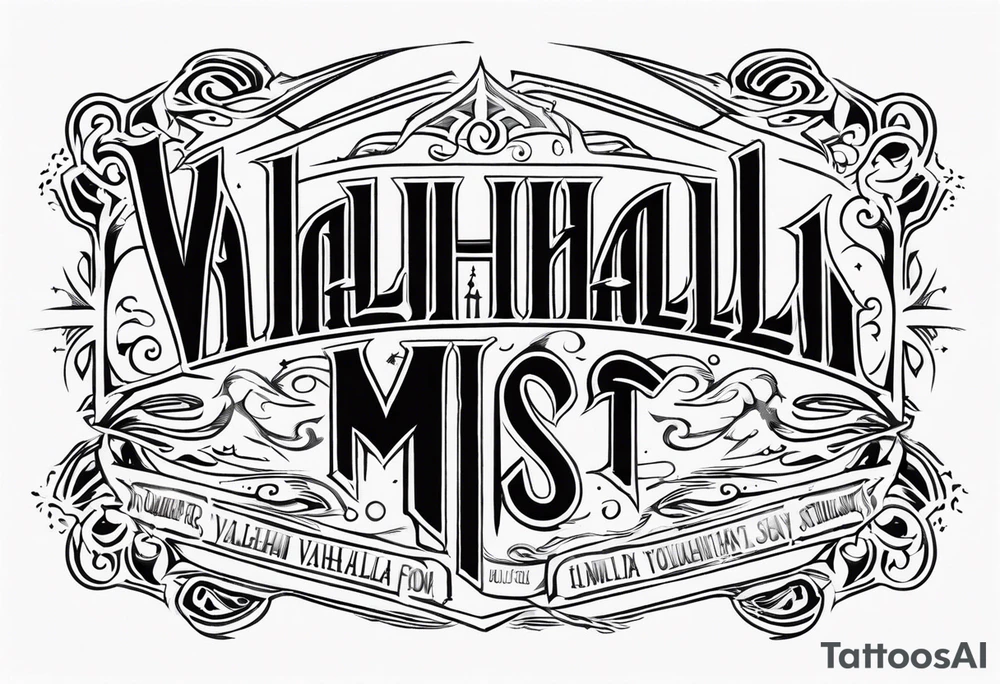 Valhalla  mist fog tattoo idea