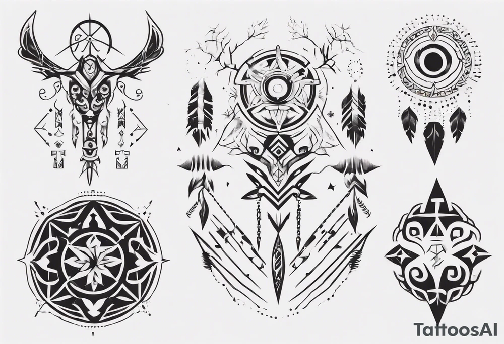 Nordic symmetrical tattoo idea