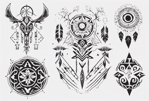 Nordic symmetrical tattoo idea
