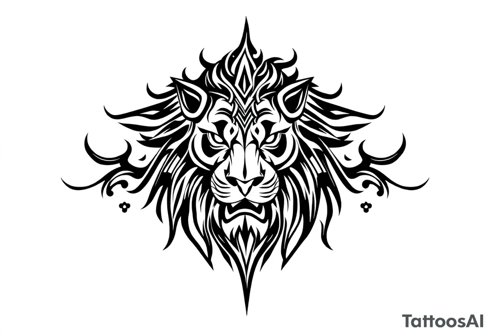 majestic lion tattoo idea