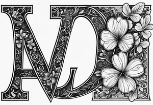 the word Honor Love Respect the numbers 3 1 7 and a four leaf clover tattoo idea