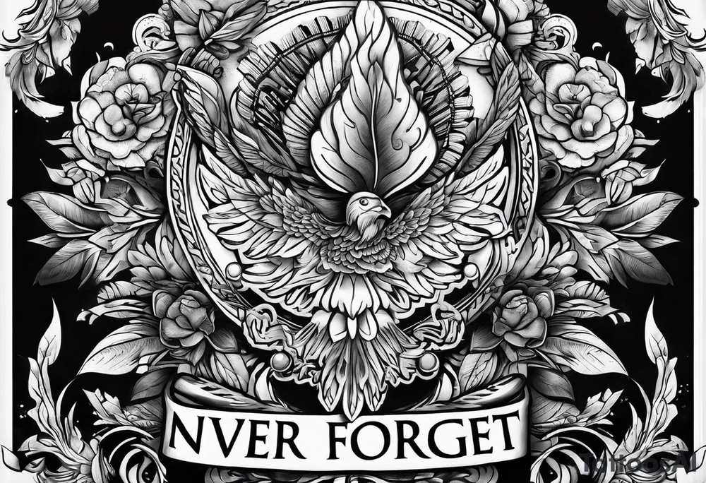 never forget never forgive tattoo idea