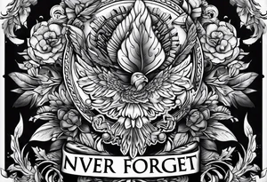 never forget never forgive tattoo idea