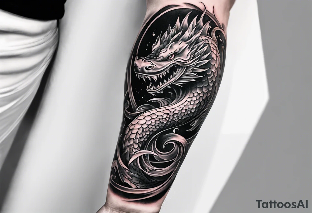 Leviathan forearm tattoo tattoo idea