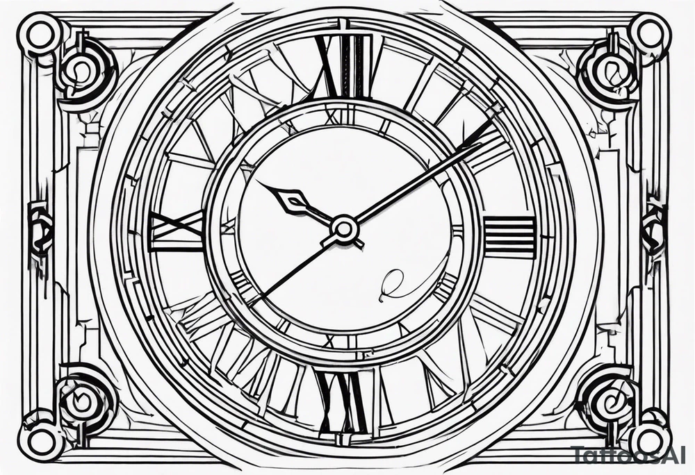 Roman numerals with anime tattoo idea