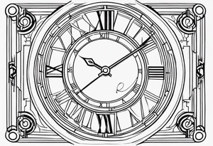 Roman numerals with anime tattoo idea