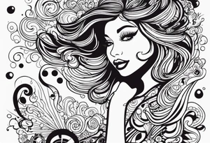 psychedelic, music tattoo idea