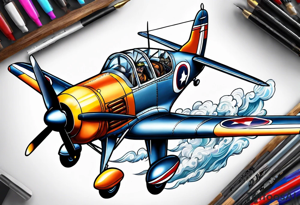 Fight for your aviation dreams tattoo idea