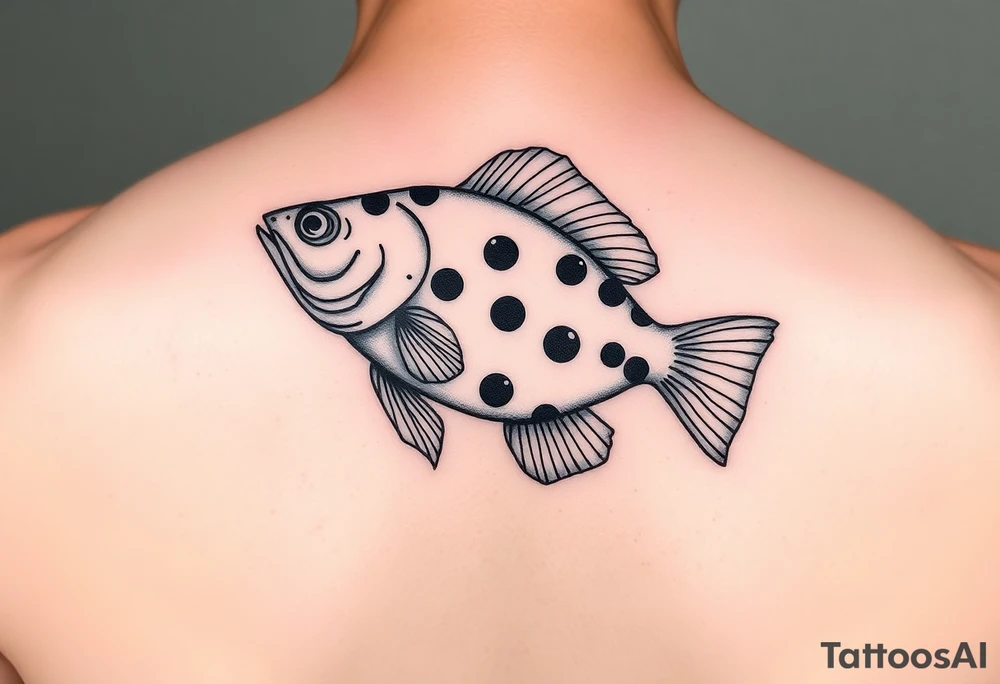 Beta fish with ladybug spots tattoo idea