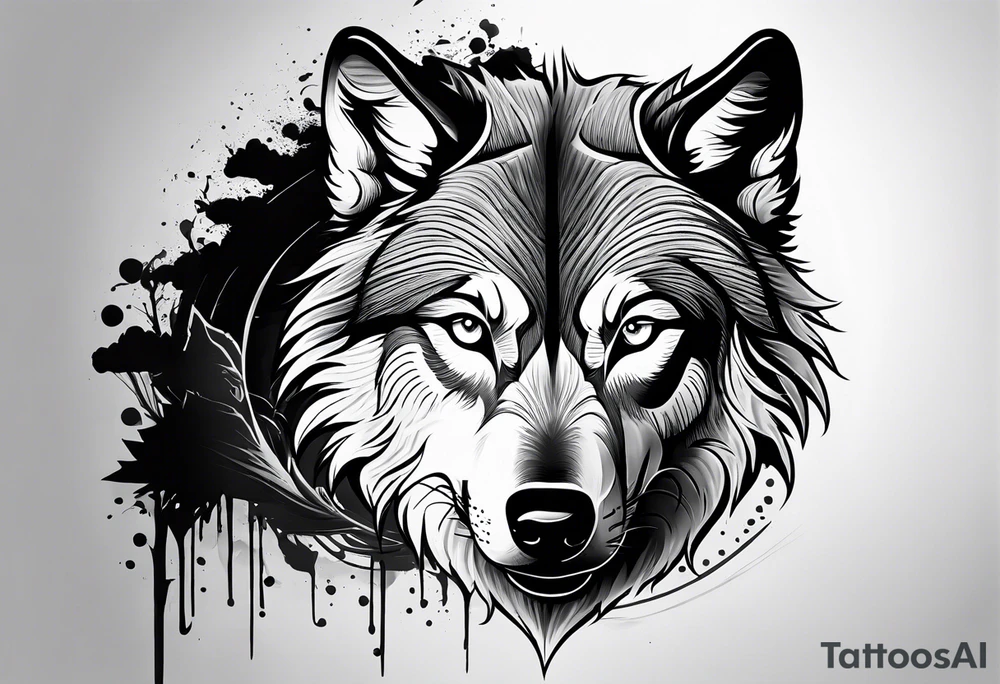 Wolf tattoo idea