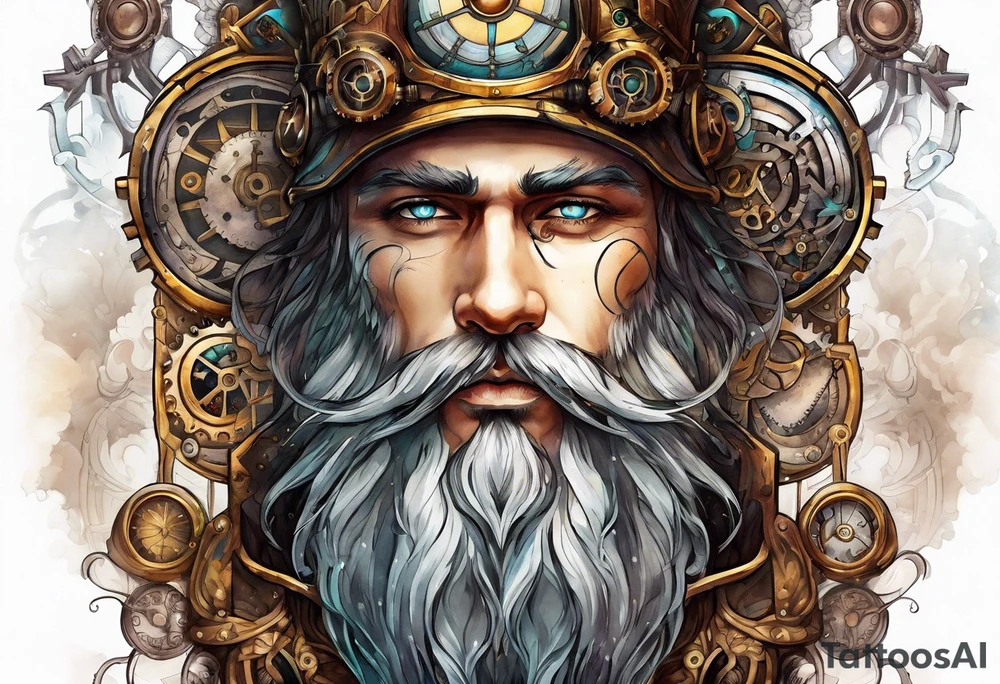 Steampunk zeus tattoo idea