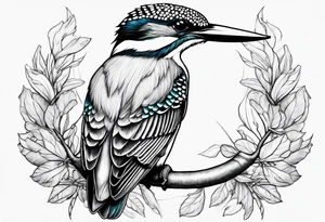 kingfisher hunting tattoo idea