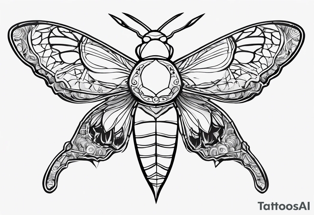 Borboletas e tartarugas tranquilas tattoo idea