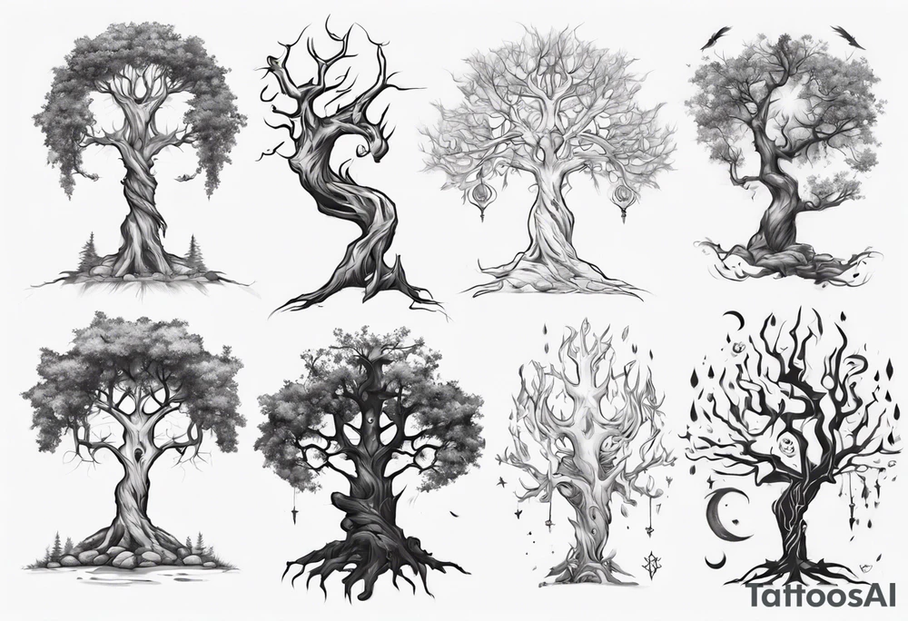 night elf tree tattoo idea