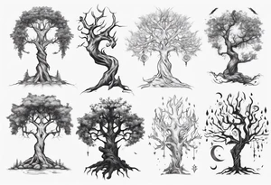 night elf tree tattoo idea
