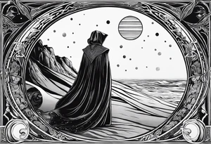 Been gesserit litany against fear from the book Dune. Particularly focused on the part “fear is the little death that brings total obliteration” tattoo idea