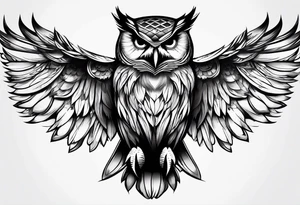 Majestic owl tattoo idea