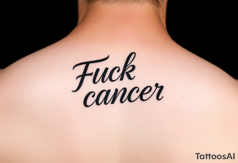 Fuck cancer In cursive tattoo idea