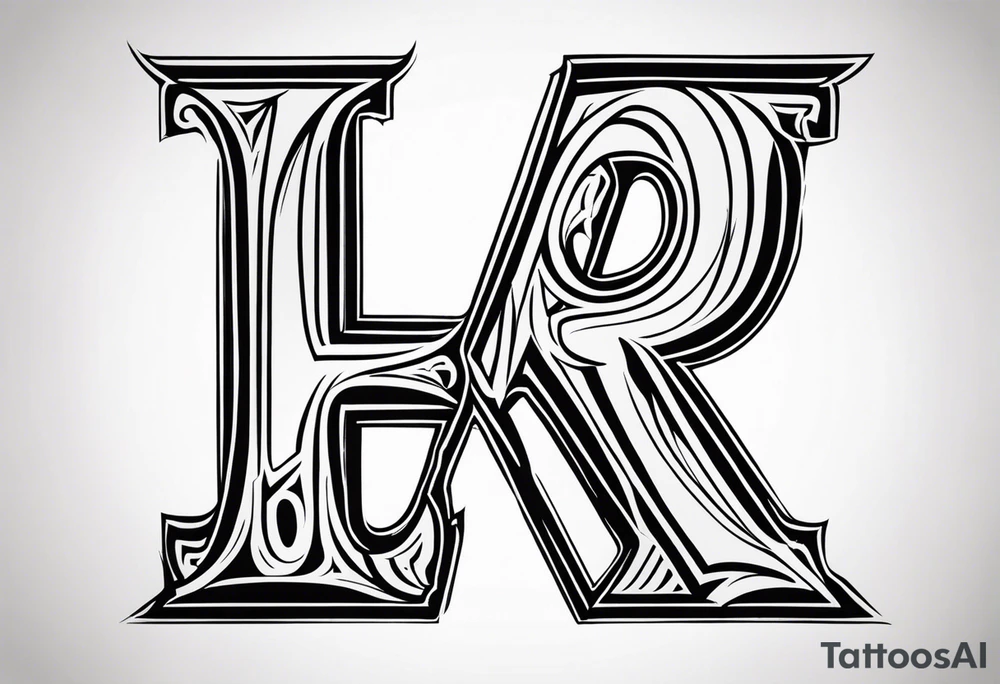 the letters A and R together tattoo idea