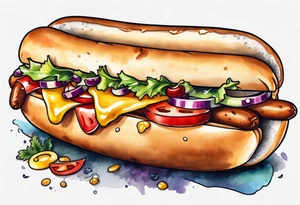 hot dog tattoo idea