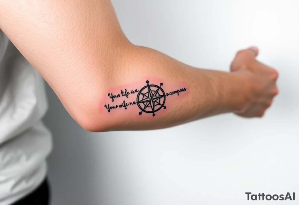 your life is a map with no compass tattoo idea