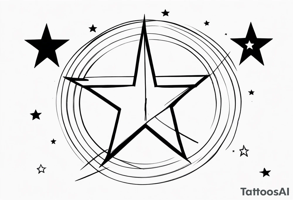 minimalist 11:11 with 2 stars tattoo idea