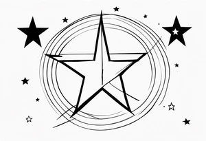 minimalist 11:11 with 2 stars tattoo idea