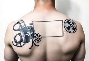 film reels cinematic  theatre screen tattoo idea